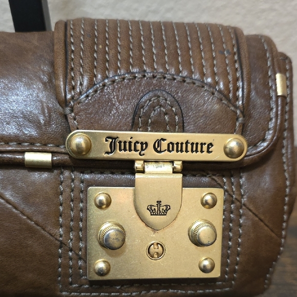 Juicy Couture Vintage Brown Leather Clutch Bag - Picture 2 of 10